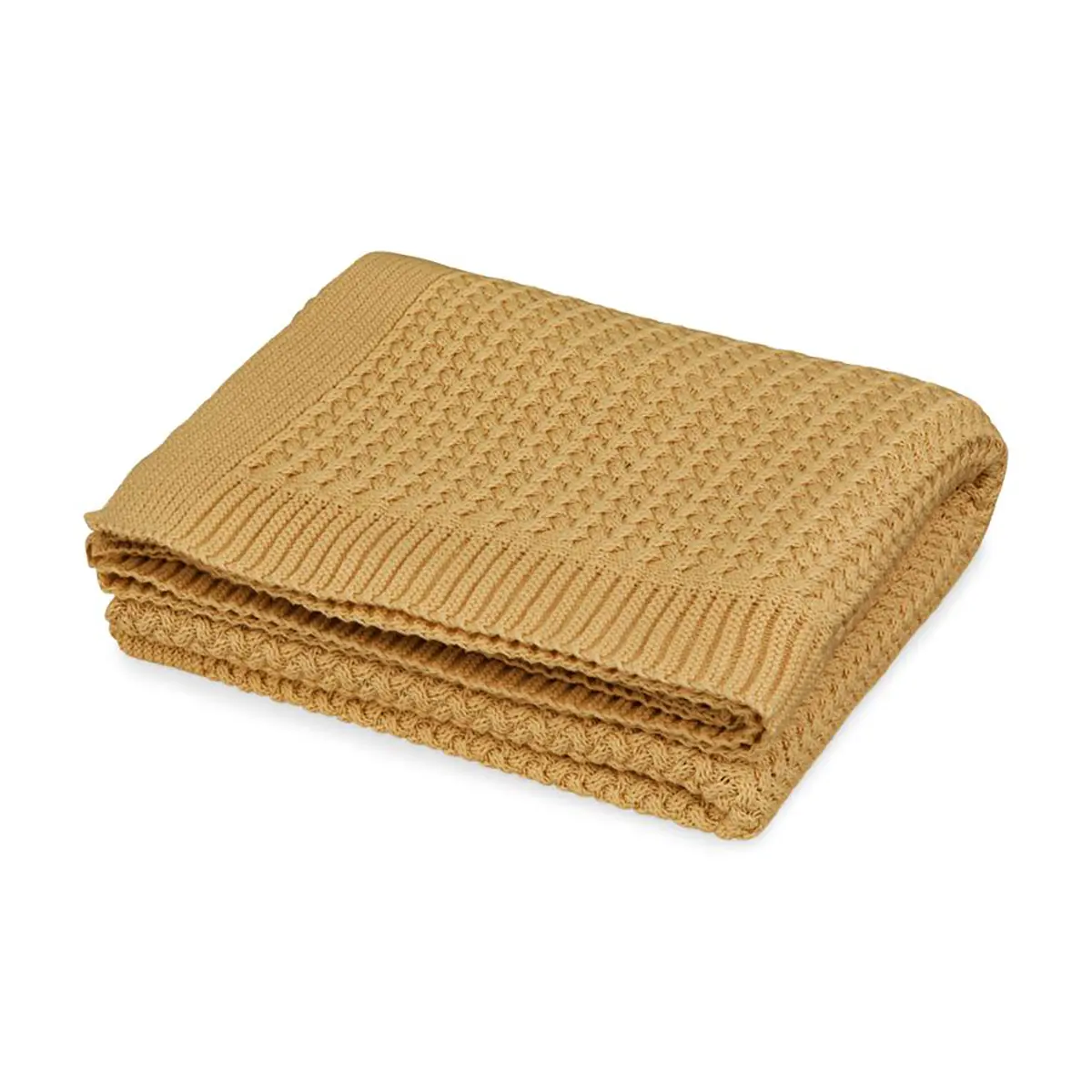 Cam Cam Harper Strick Babydecke „Honey“, GOTS, 80x100cm