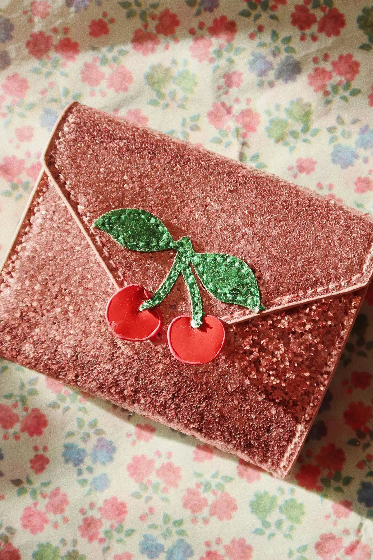 Konges Sløjd Glitzer Portemonnaie für Kinder „Pink Glitter / Cherry“