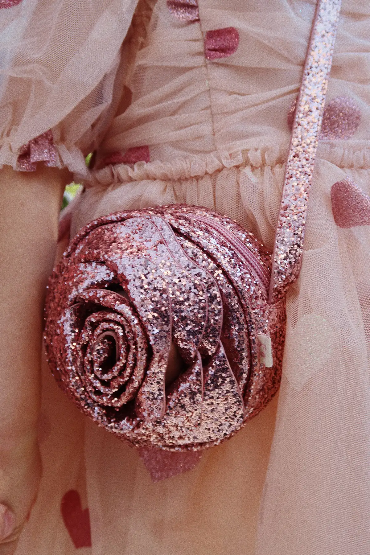 Konges Sløjd Glitzertasche für Kinder „Rose“