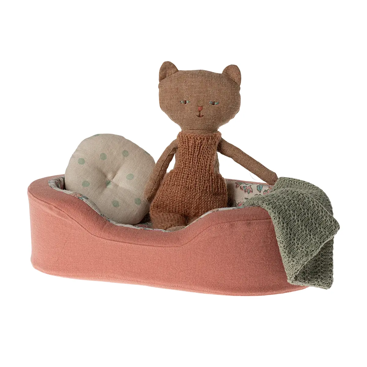 Maileg kuscheliger Korb für Kuscheltiere „koralle“, L29cm