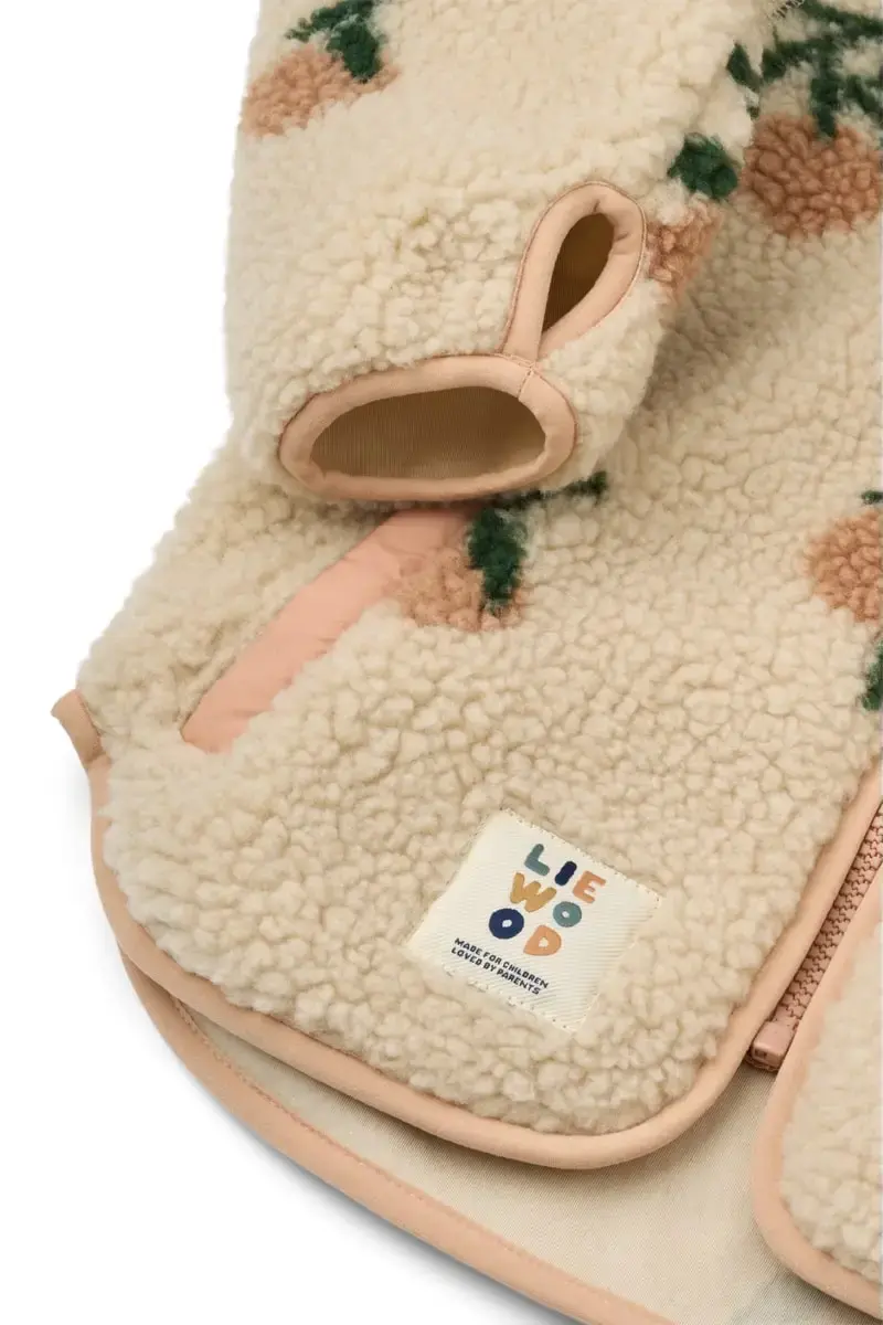 Liewood Nolan Sherpa Jacke für Kinder „Peach / Sea shell“