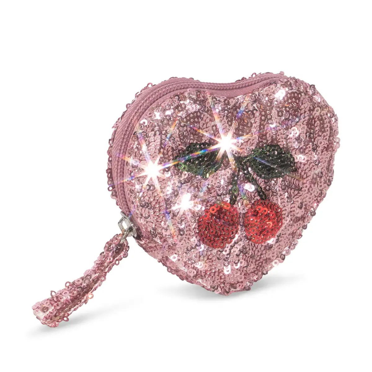 Konges Sløjd Glitzer Herz-Portemonnaie für Kinder „Mellow Rose“