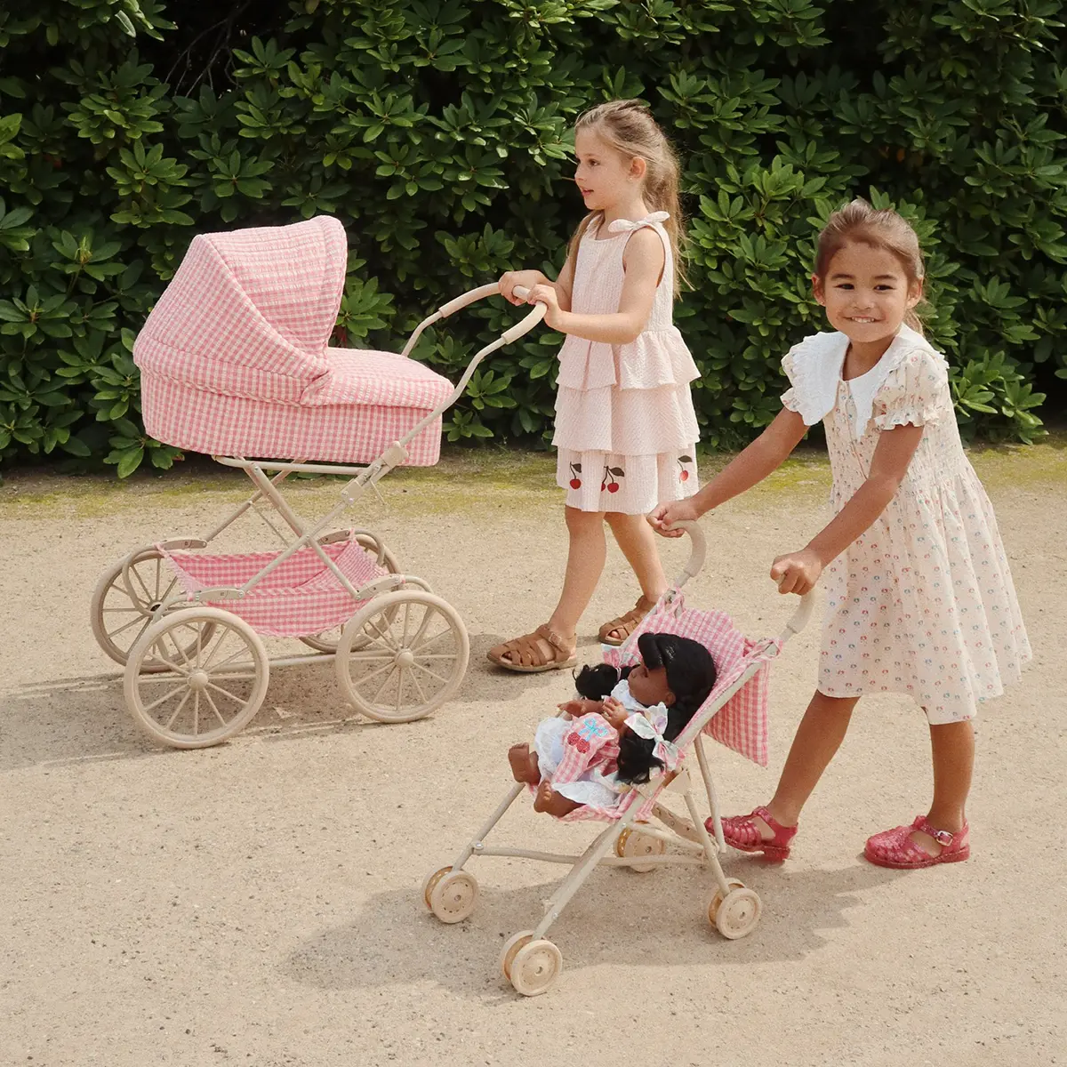 Konges Sløjd Puppen-Buggy „Bubblegum Check“