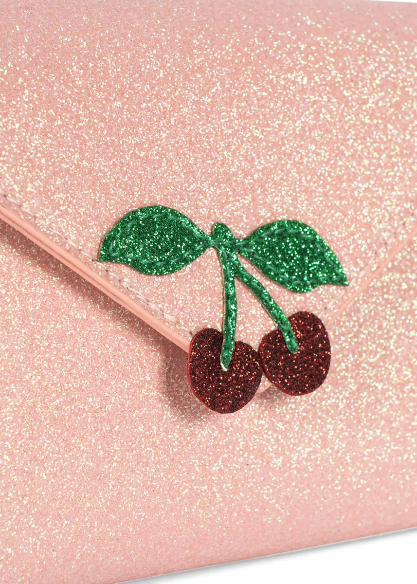 Konges Sløjd Kinderhandtasche „Love Letter / Pink Glitter“, Perlentasche