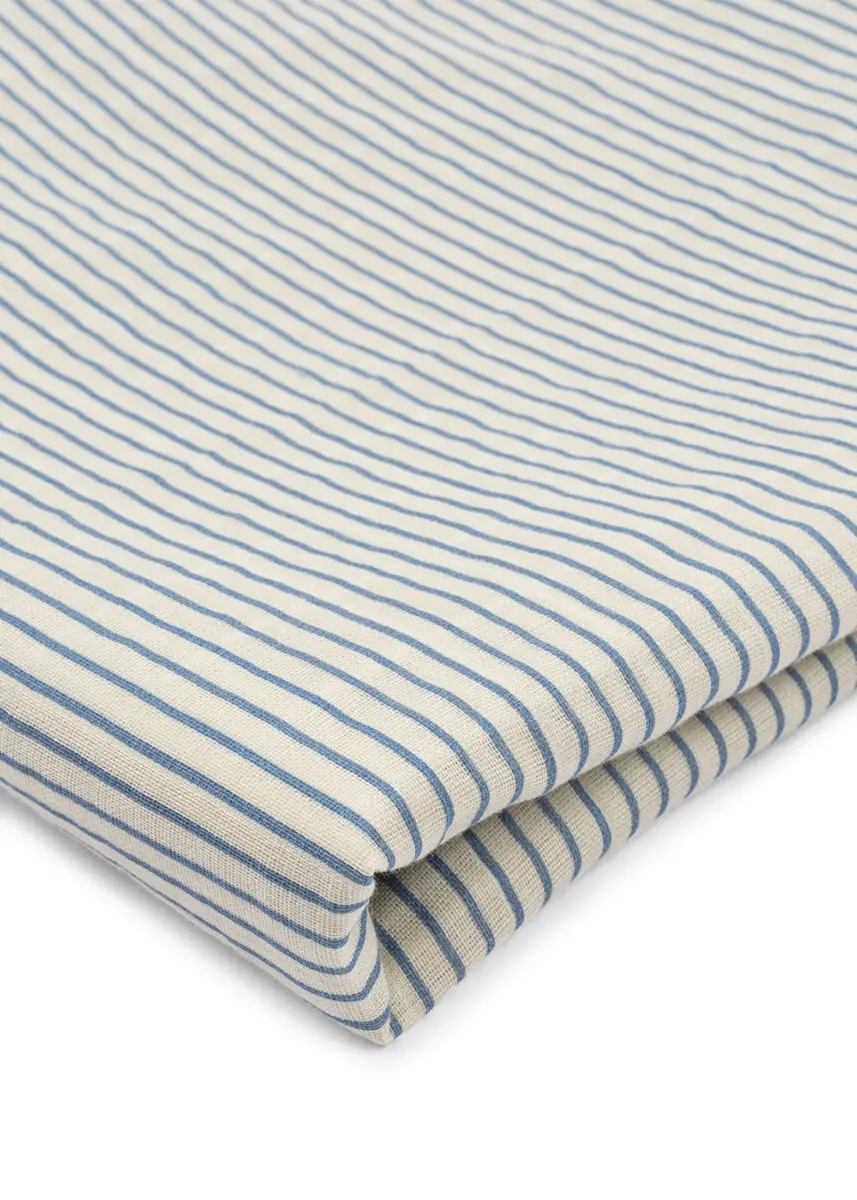 Konges Sløjd Musselin Wickeltuch „Stripe Blue“, 115cm, GOTS