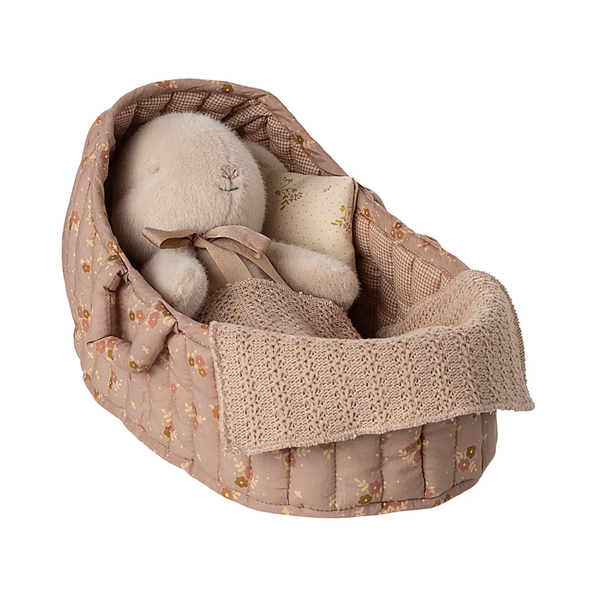 Maileg Babytragetasche aus Stoff, Groß - Rosa, 17x29cm