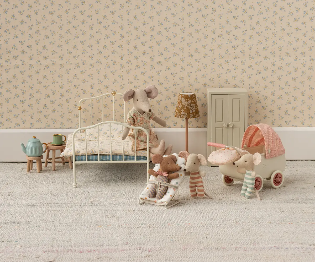 Maileg Babywippe / Babysitter, gepunktet, My, H8cm