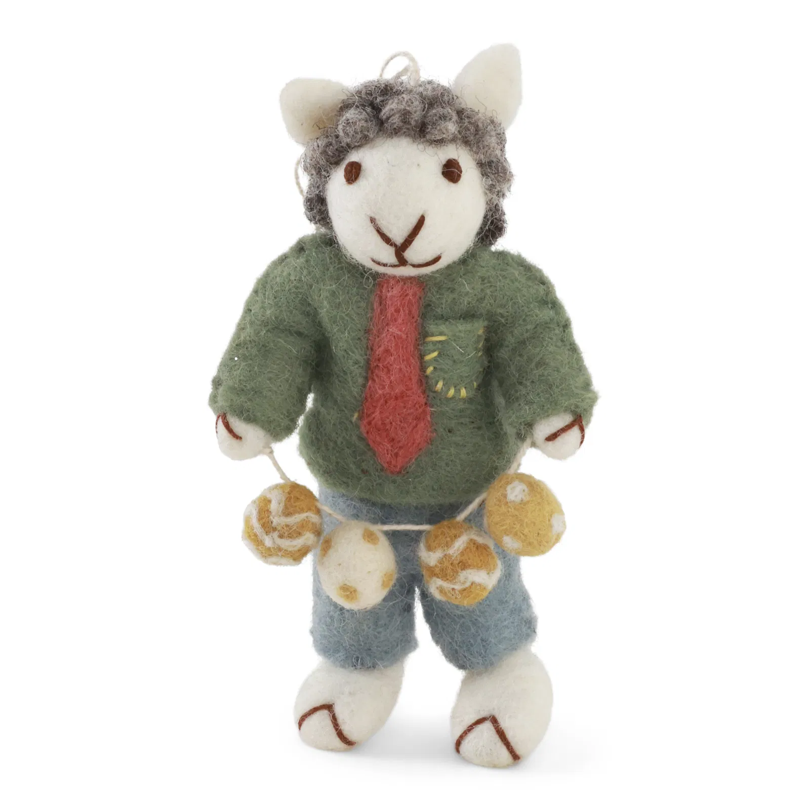 Gry & Sif Schaffamilie „weißes Schaf mit Ostereiern“ H12cm