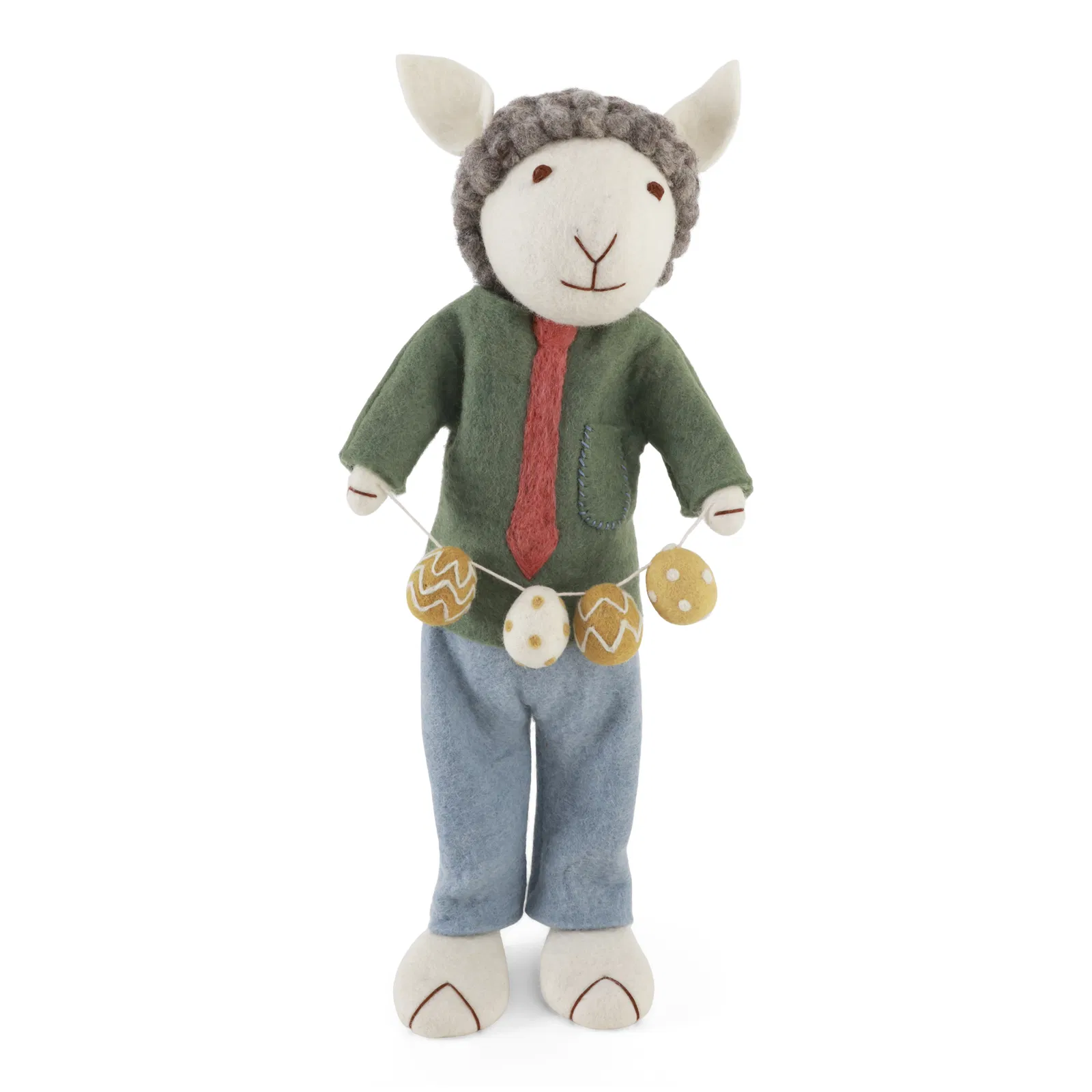 Gry & Sif Schaffamilie „weißes Schaf mit Ostereiern“ H60cm