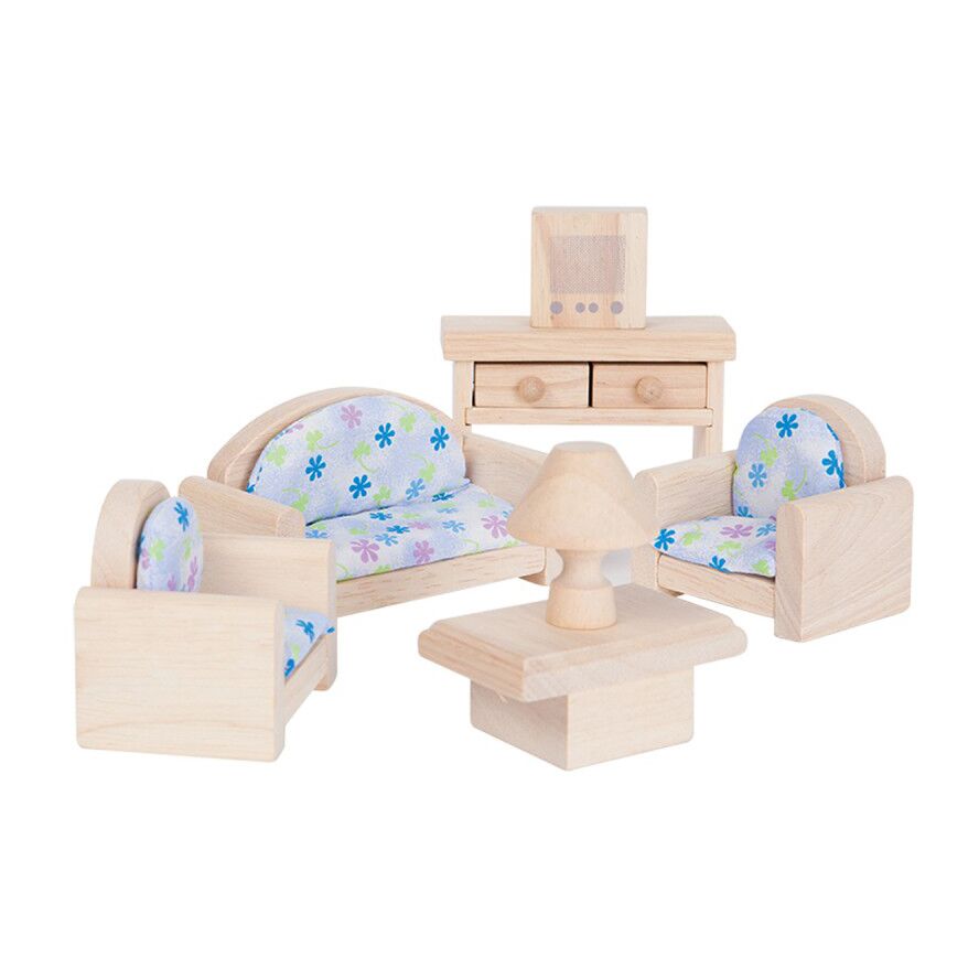PlanToys Wohnzimmer Classic Puppenhausmöbel-Set