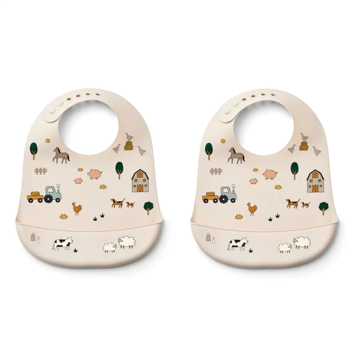 Liewood Tilda Silikon Lätzchen „Farm Sandy“, 2er Set