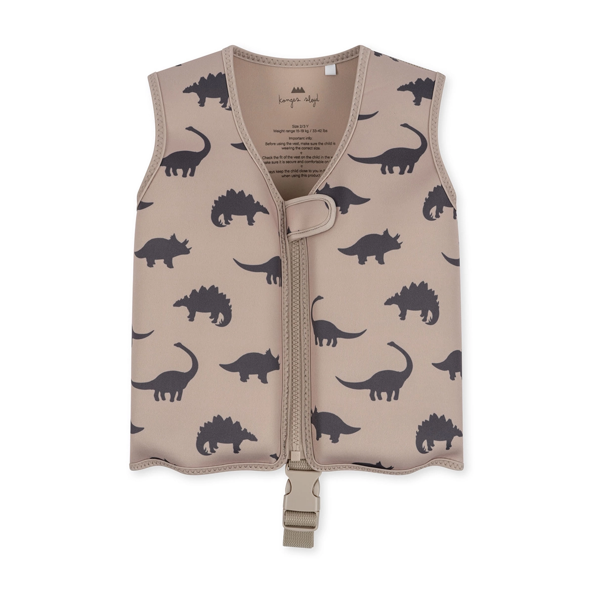 Konges Sløjd Kinder-Schwimmweste „Dino Silhoutte“, Neopren, 1-6J