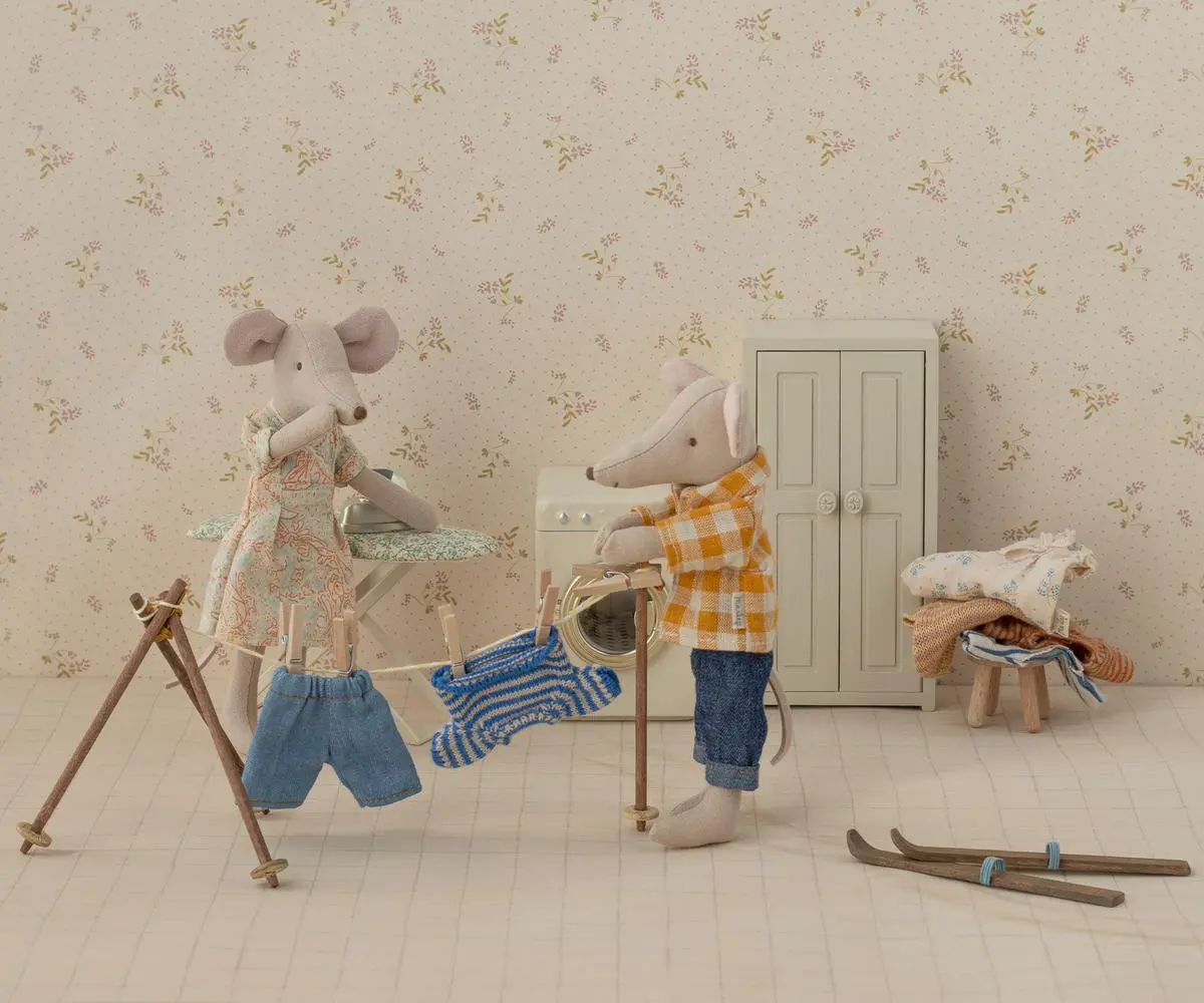 Maileg Papa Maus mit Hemd und Jeans