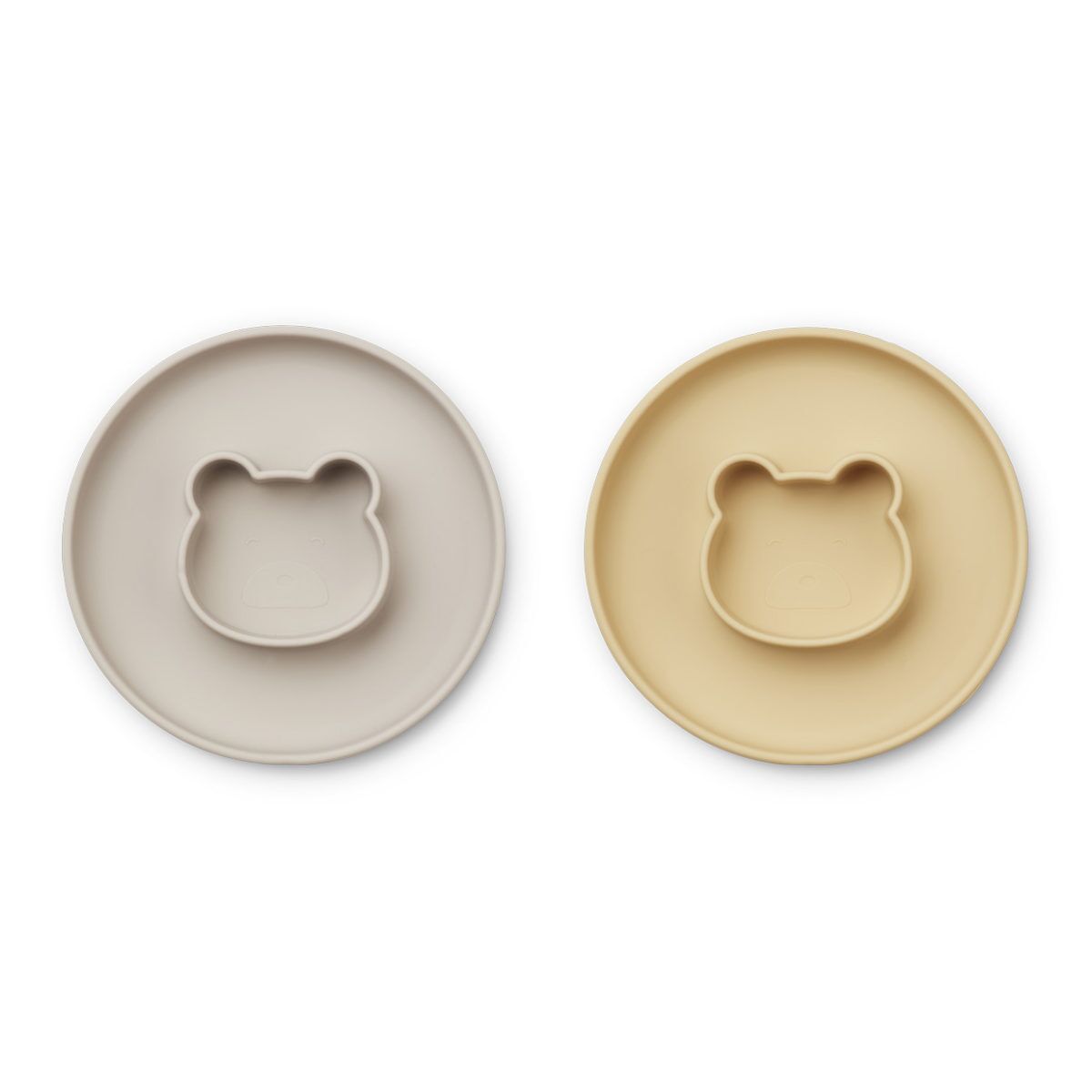Liewood Gordon 2-in-1 Kinderteller mit Schalen „Mr. Bear wheat yellow : sandy mix“ 01