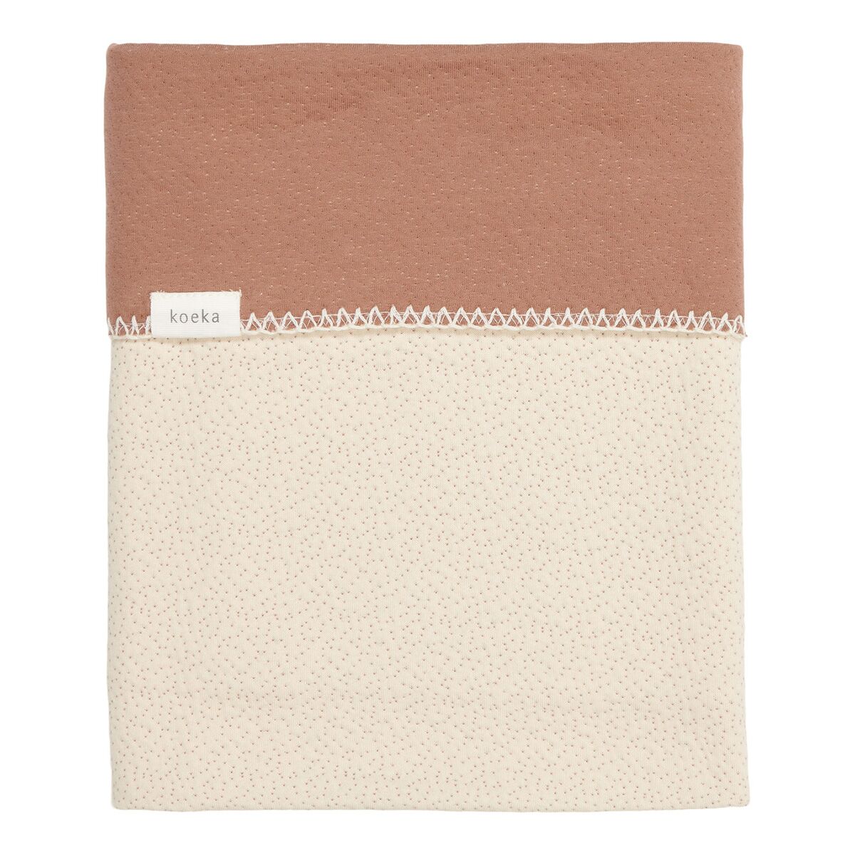 koeka Babydecke Riga, doppelseitig, ungefüttert, warm white, 75x100cm 01