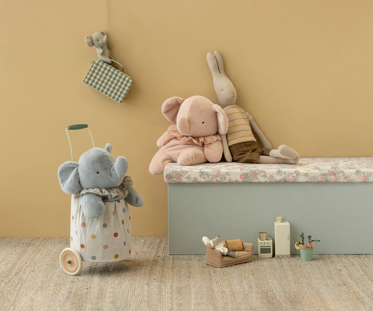 Maileg Trolly „Multi Dots – Blue“, 56x28cm