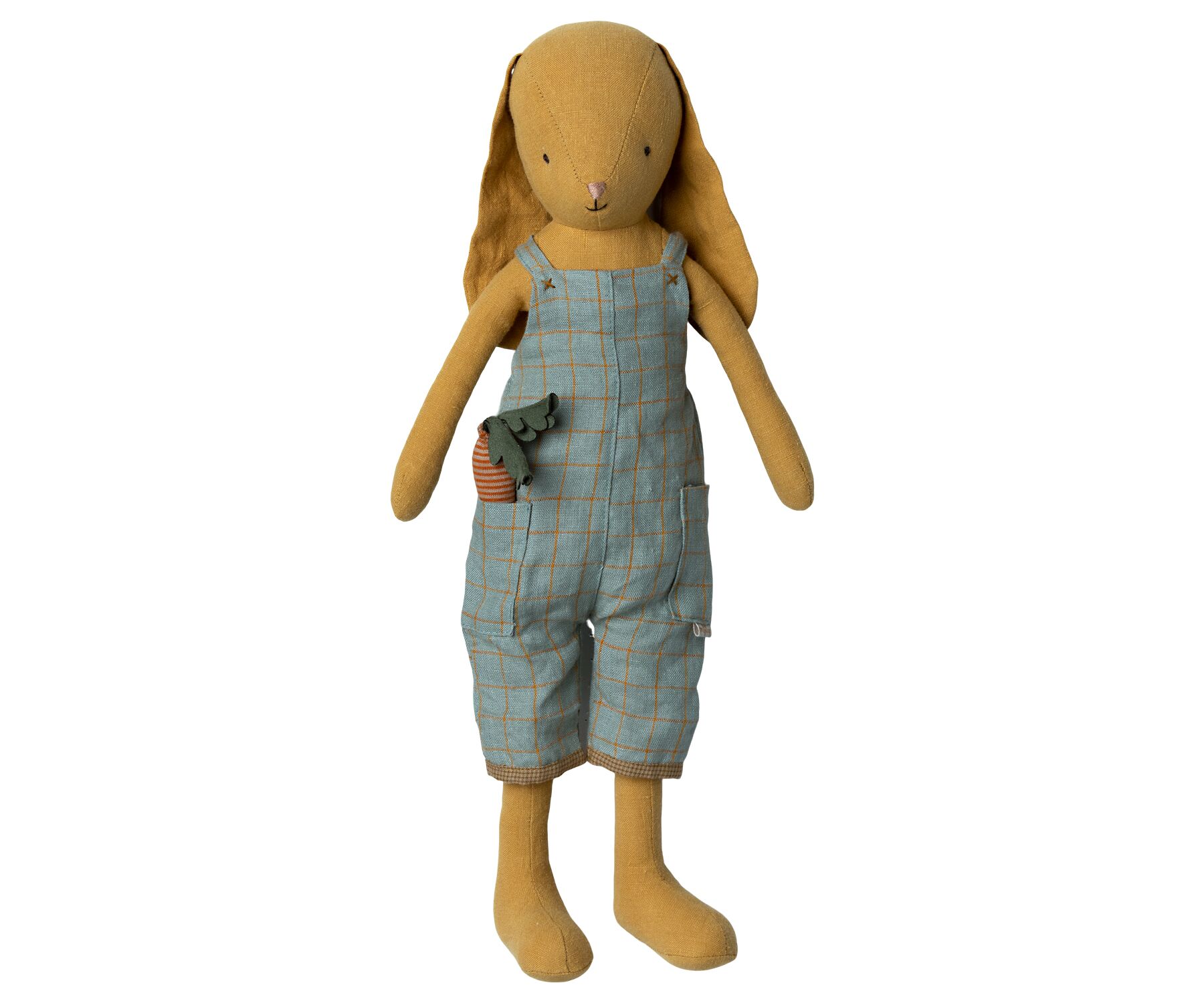 Maileg Hase mit Overall „dusty yellow“, Gr. 3 - 40cm