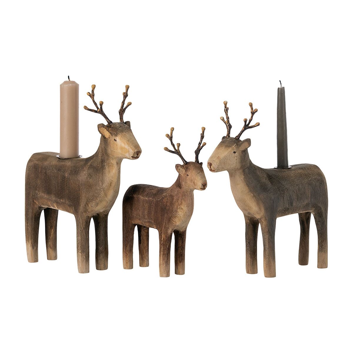 DELISTED Maileg Kerzenständer Rentier, groß, Holz / Metall, 21x17cm – Bild 3