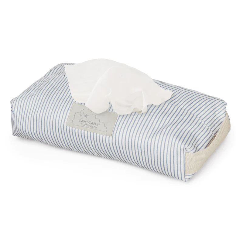 Cam Cam Bezug für Feuchttücher „Classic Stripes Blue“, 22x16,5cm, GOTS