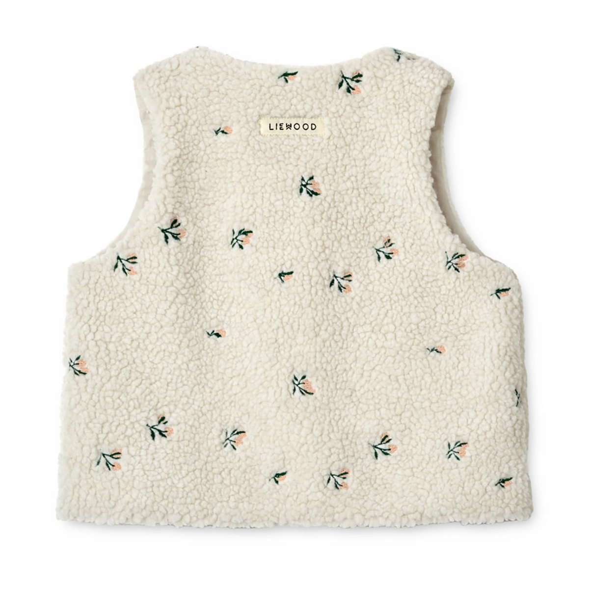 Liewood Sherpa Weste Helgo „Peach / Sandy Embroidery“