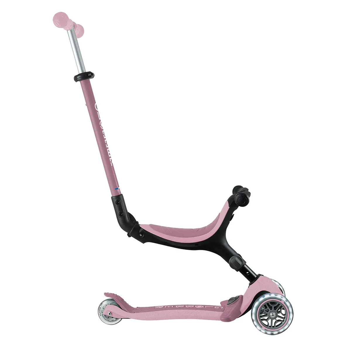 Globber 3-in-1 Roller Go-Up Active Lights Eco mit Leuchtrollen – Beere, 15M-9J