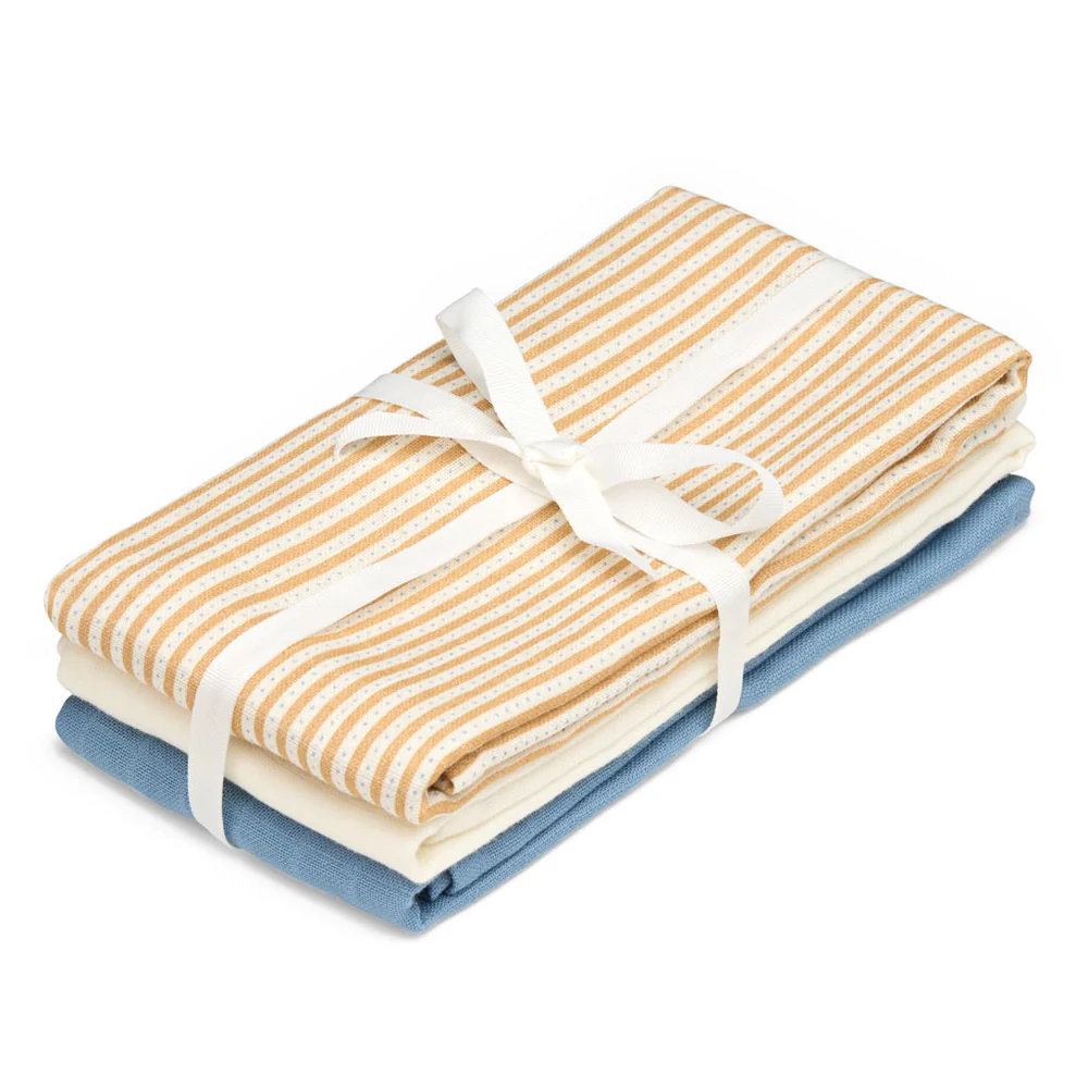 Cam Cam Mulltuch „Oatfield“, 3er-Set, GOTS, 70x70cm