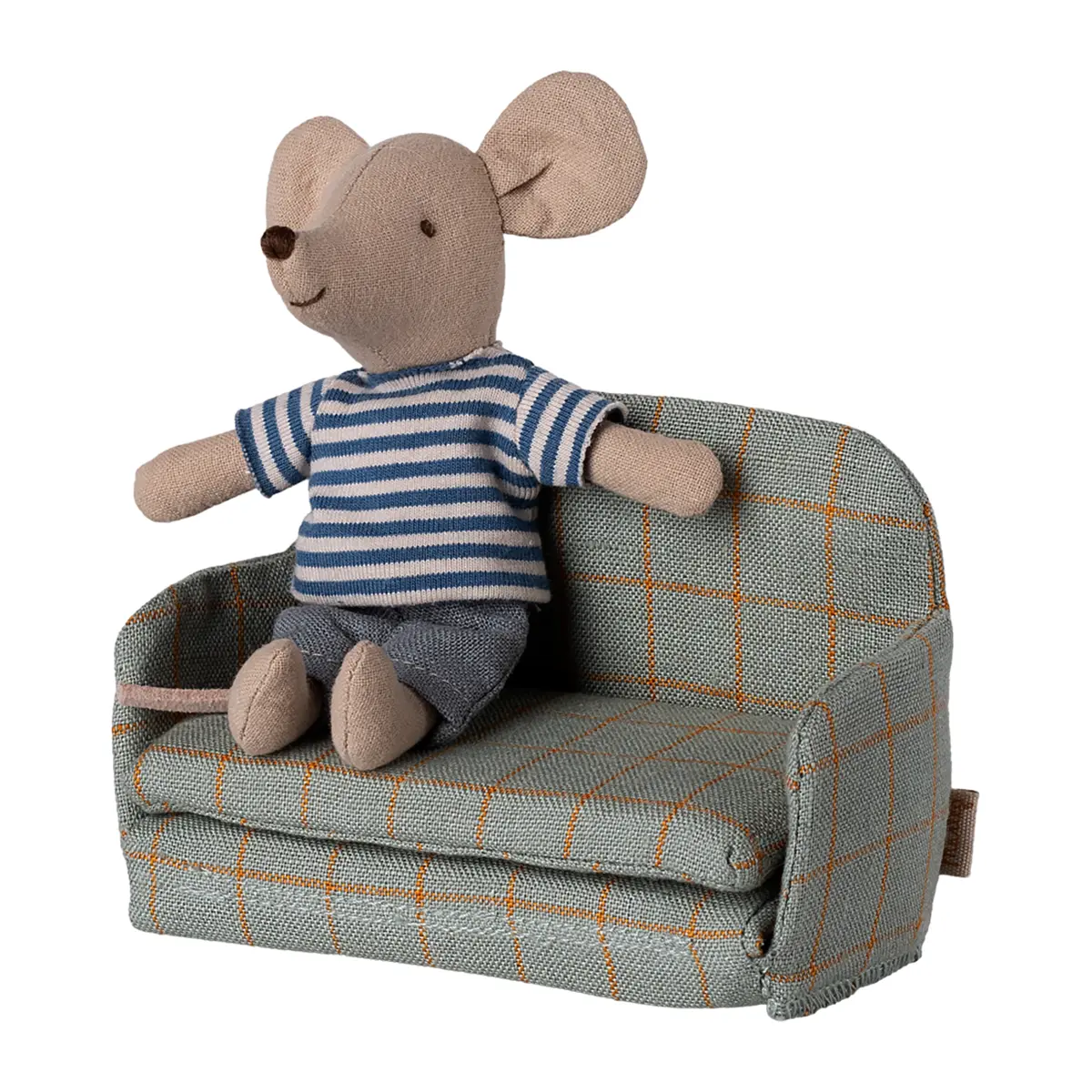 DELISTED Maileg Puppenhaus Schlafsofa, Maus - Karriert, 8x11x5cm – Bild 2