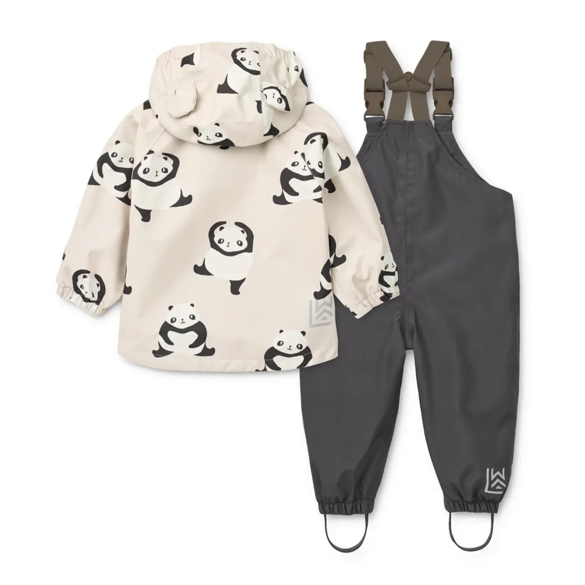 Liewood Softshell Regenbekleidungs-Set Manu „Panda / Sandy“