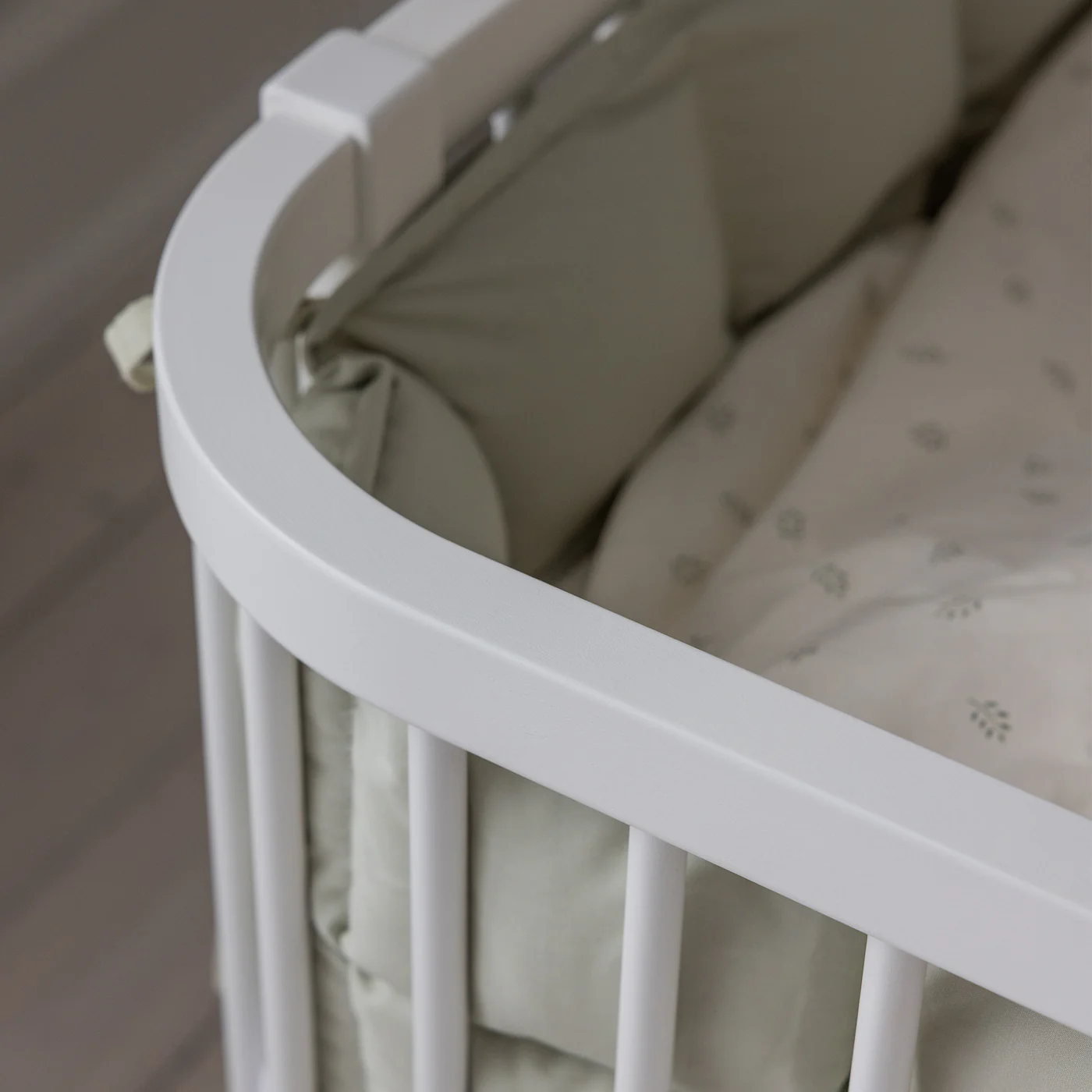 Sebra Beistellbett Classic white, Buche, FSC™