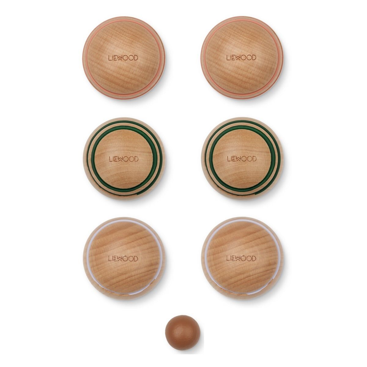 Liewood Pétanque-Set Sisse „Garden green multi mix“, Buchenholz