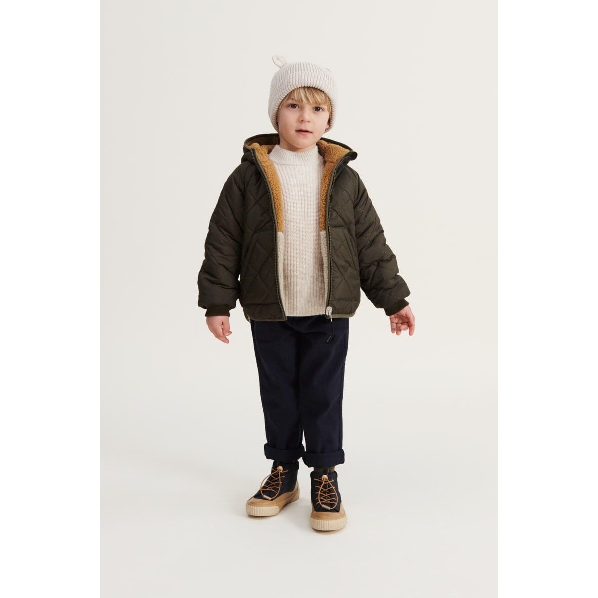 Liewood Jackson Thermo-Wendejacke für Kinder „Army brown mix“, Gr. 80 – Bild 9