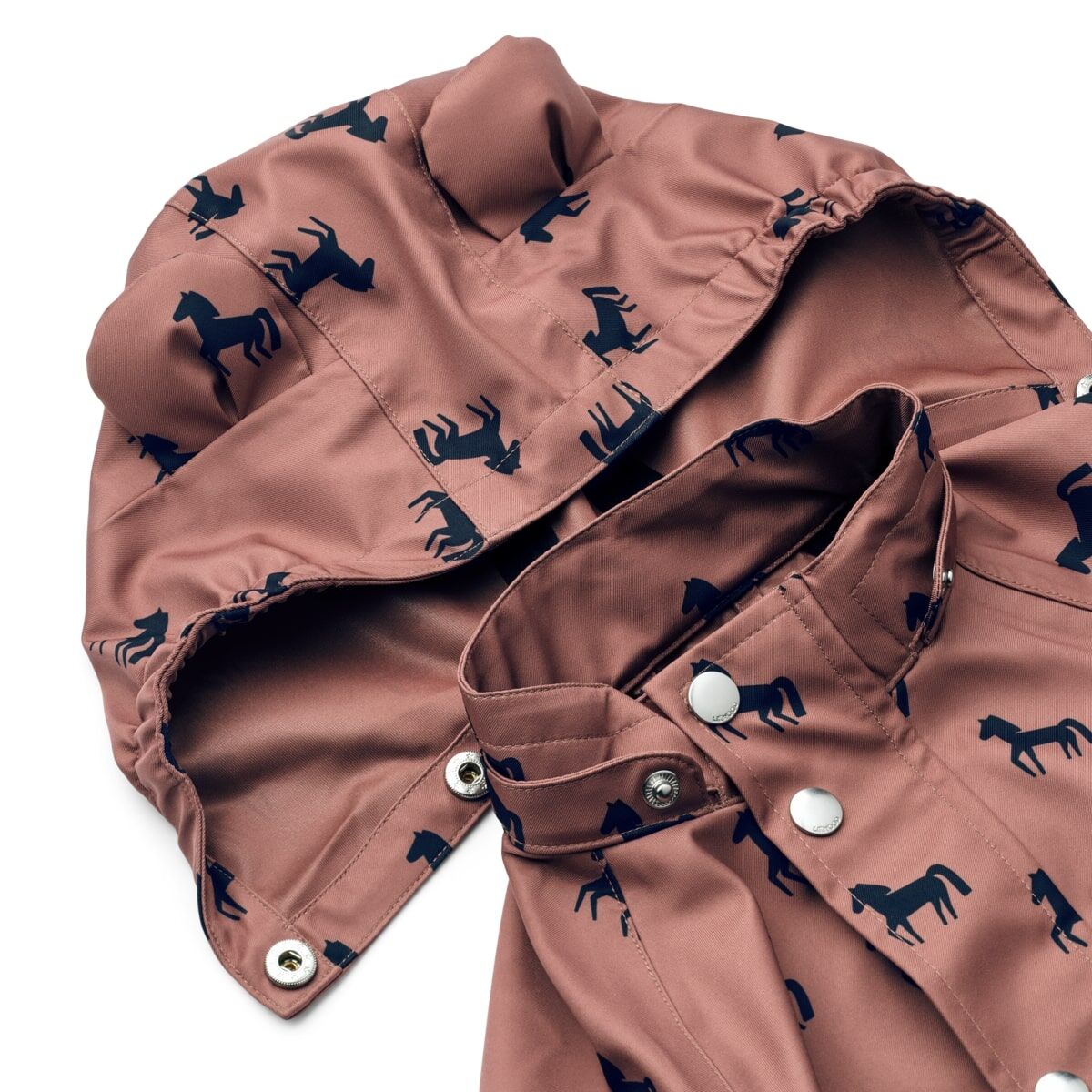 Liewood Dakota Regenbekleidungs-Set „Horses / Dark rosetta“, Jacke und Hose, Gr. 80, 92 – Bild 5