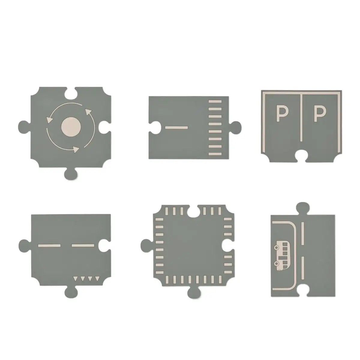 Liewood Straßen-Set Village „Ash grey / Sandy“ 6-teilig