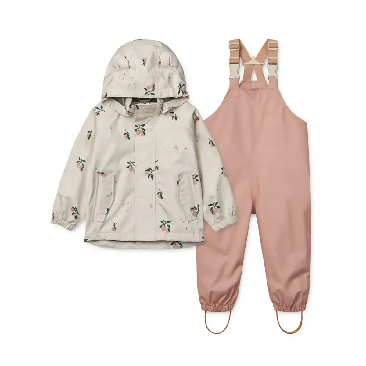 Liewood Softshell Regenbekleidungs-Set Manu „Peach / Sea shell“