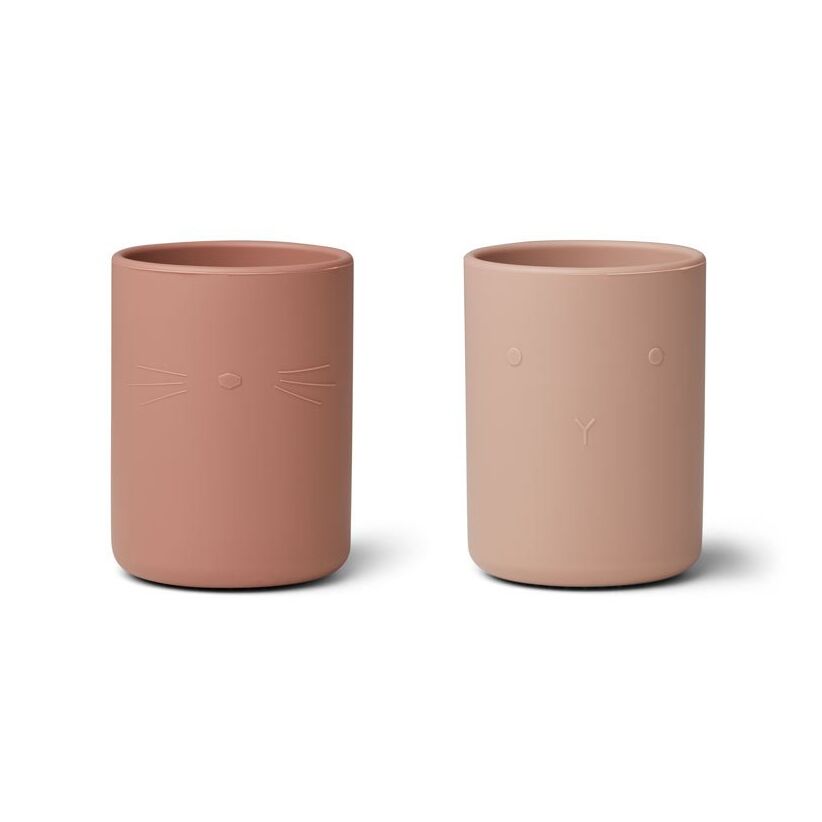 Liewood Ethan Becher „Rose mix“ aus Silikon, 2er-Set