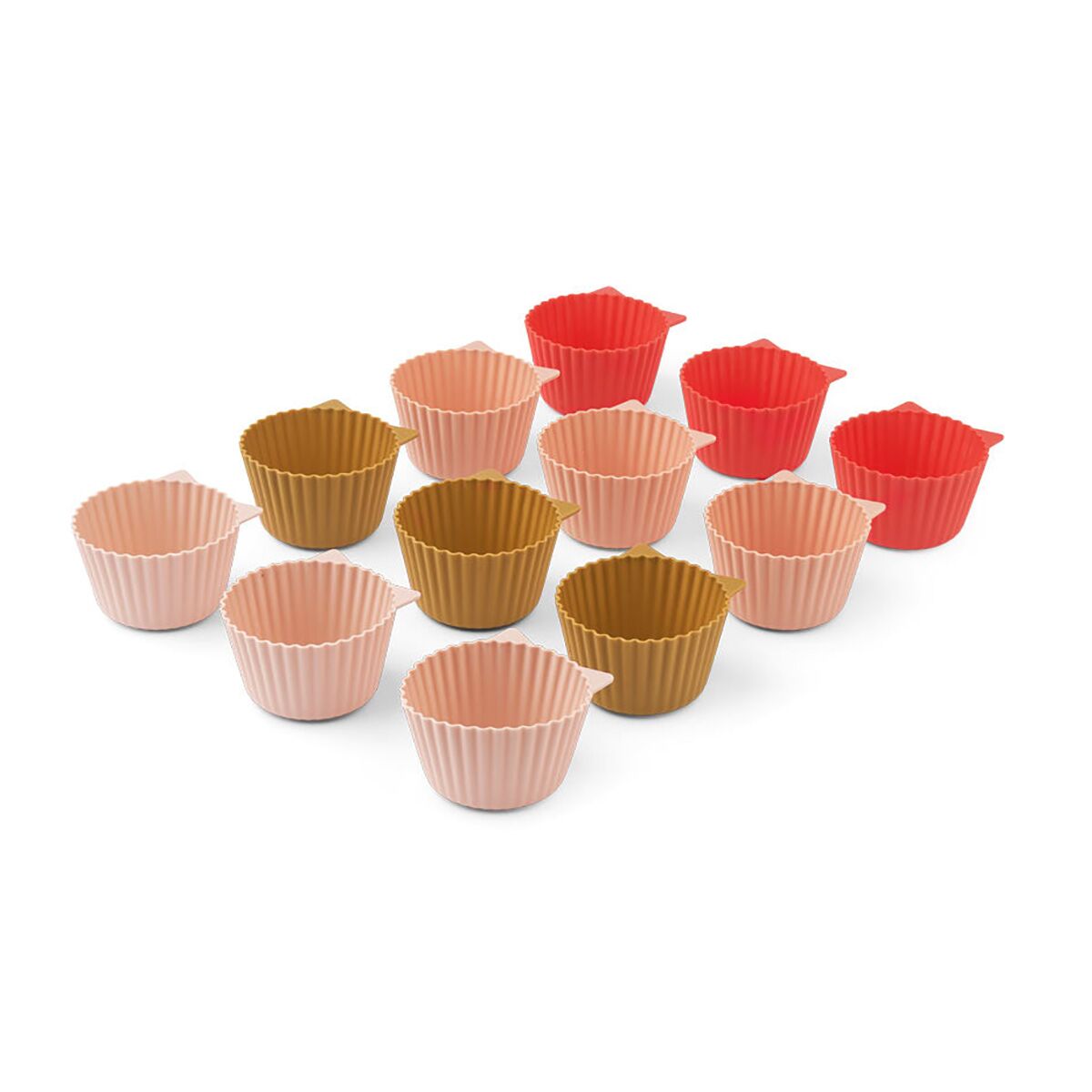 Liewood Jerry Cup Cake Backformen „Rose multi mix“, 12er-Set, Silikon 01