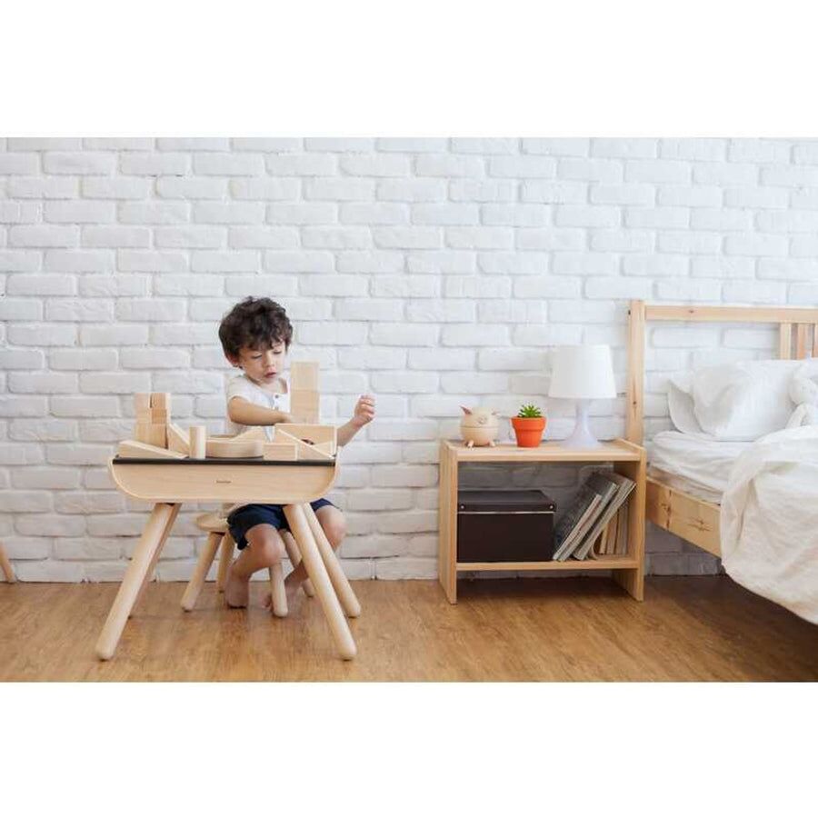 PlanToys Bauklötze-Set „natur“, 50-teilig aus Holz – Bild 3