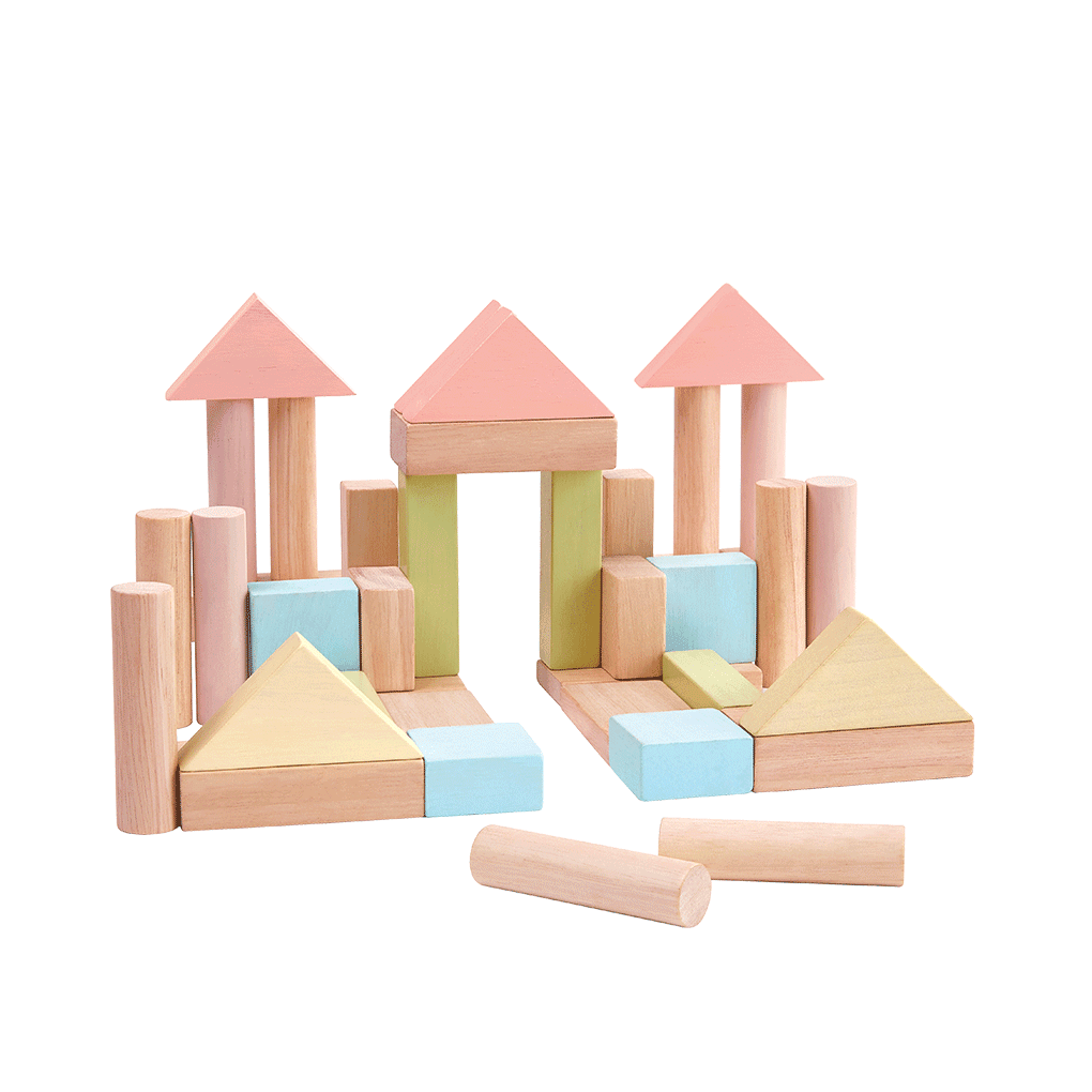PlanToys Bauklötze-Set, 40-teilig aus Holz