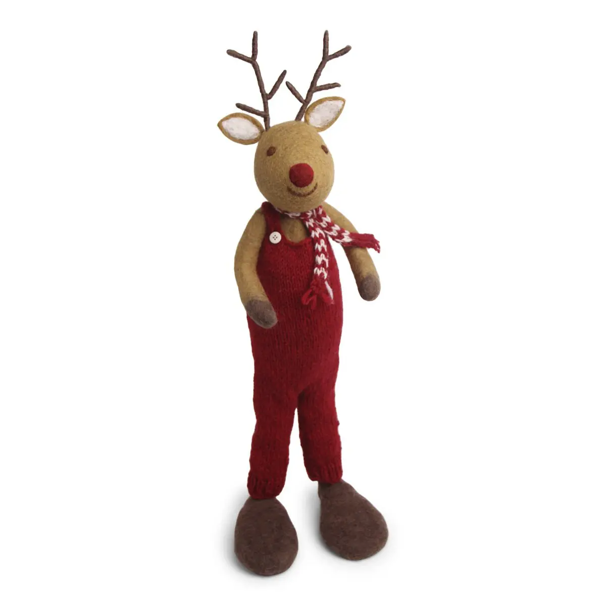 Gry & Sif Rentier „braun / Rudolf mit roter Nase“ 60cm