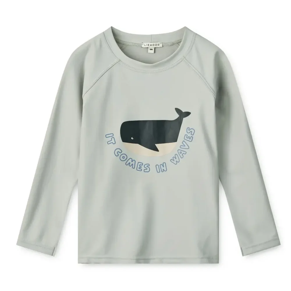 Liewood Noah Schwimm-T-Shirt „Cloud blue“