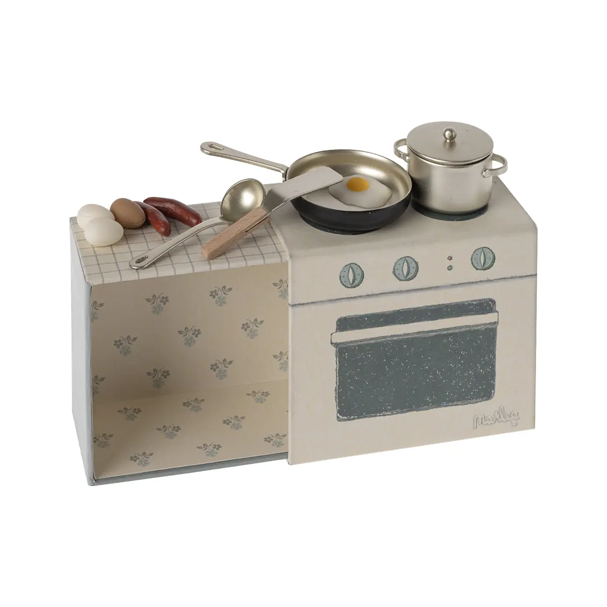 Maileg Kochset, Küche für Mäuse, 8x9cm