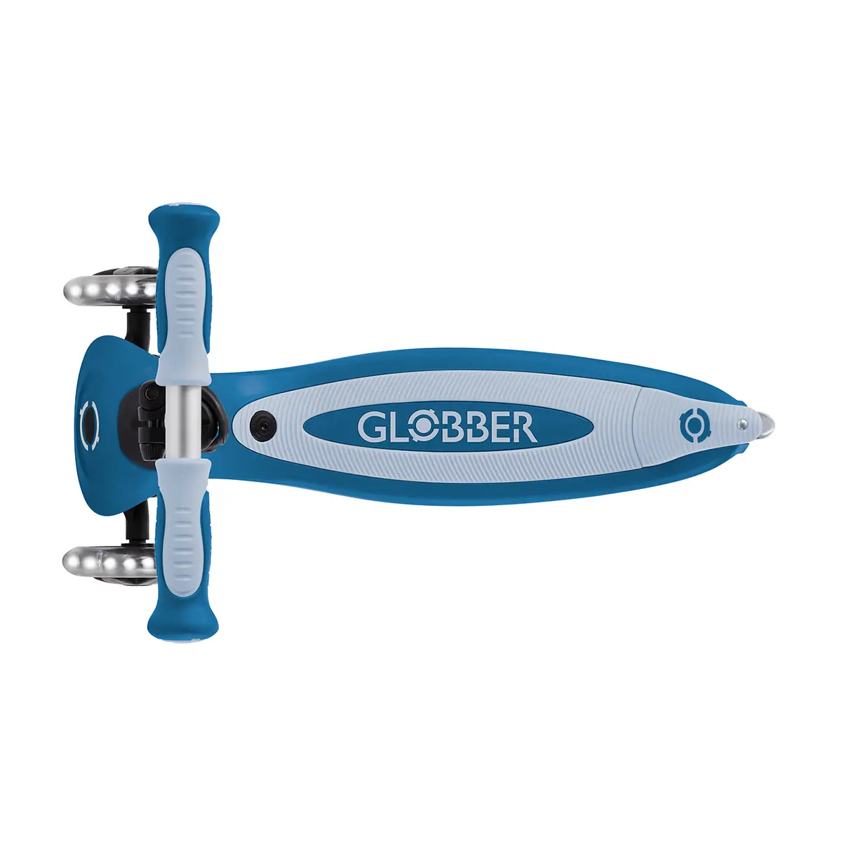 Globber 3-in-1 Roller Go-Up Baby Lights 360º mit Leuchtrollen – Petrol Blue, 15M-9J