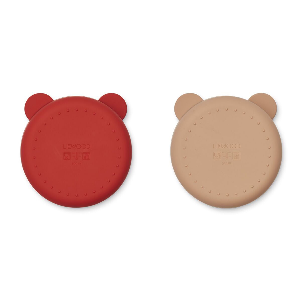 Liewood Connie Silikon Menüteller „Apple red / tuscany rose mix“