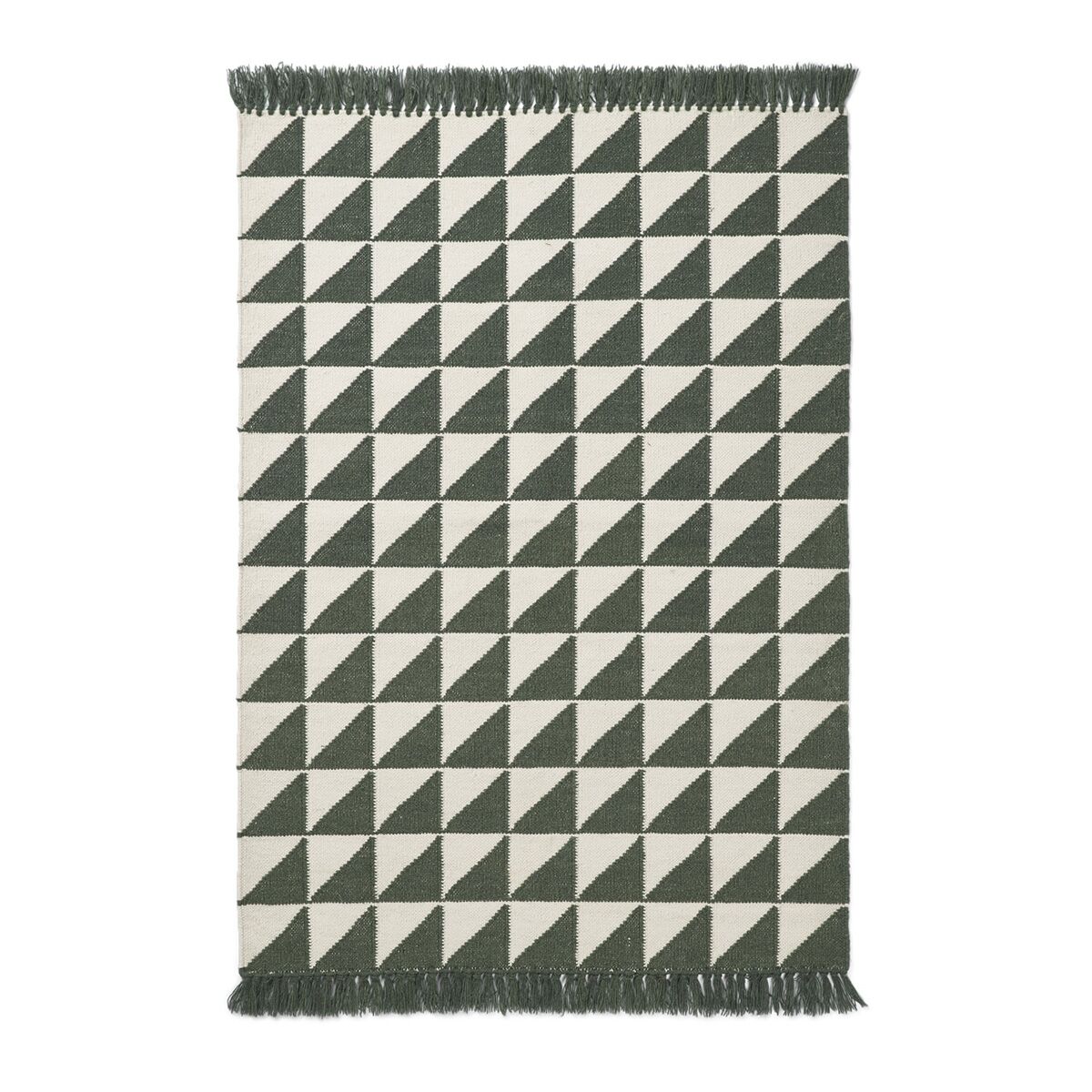 Liewood Teppich Berlin „Triangle hunter green mix“, 90x130cm 01