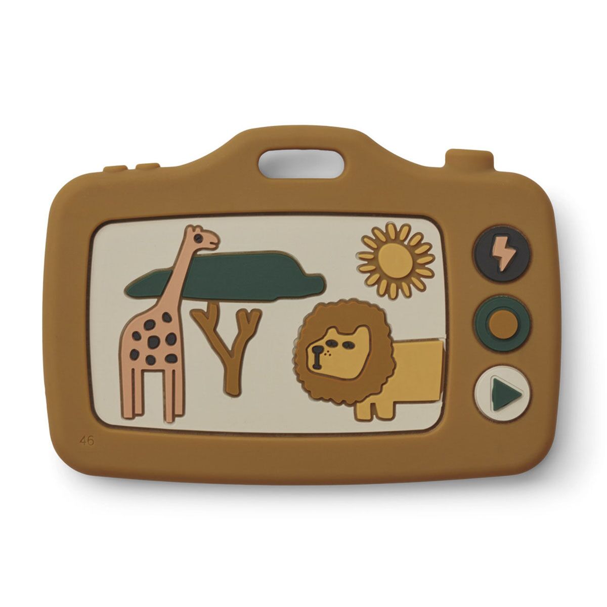 Liewood Spielzeugkamera Steven „Safari / Golden caramel multi mix“ aus Silikon