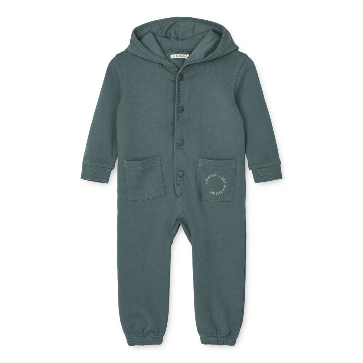 Liewood Kinder-Sweat-Jumpsuit Topeka „Whale blue“, Gr. 56-104