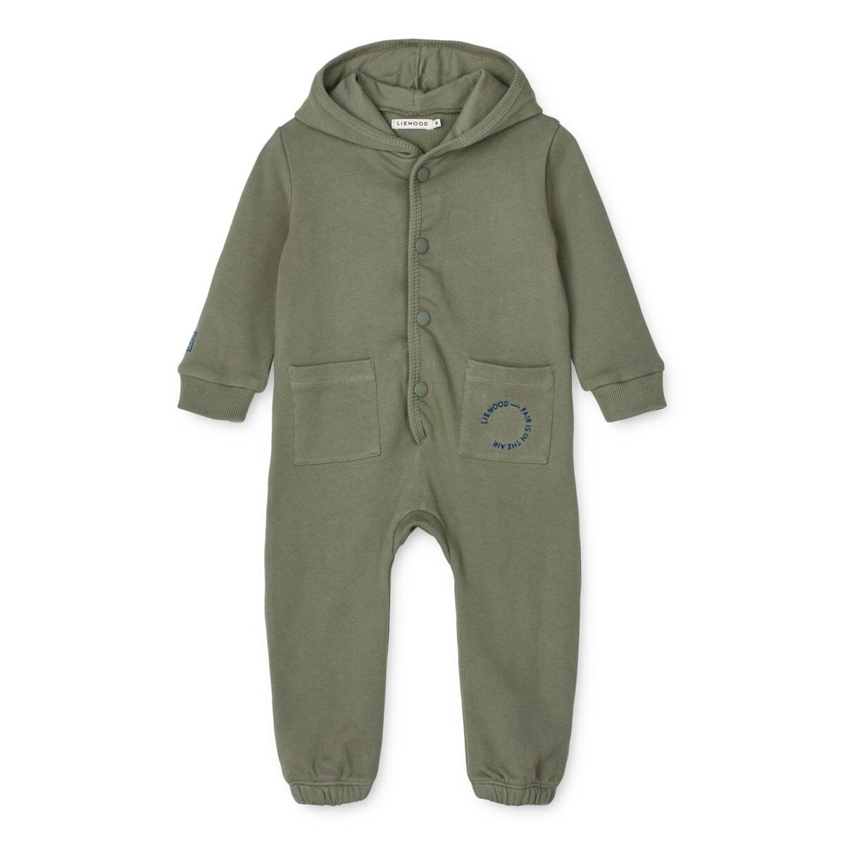 Liewood Kinder-Sweat-Jumpsuit Topeka „Faune green“, Gr. 56-104