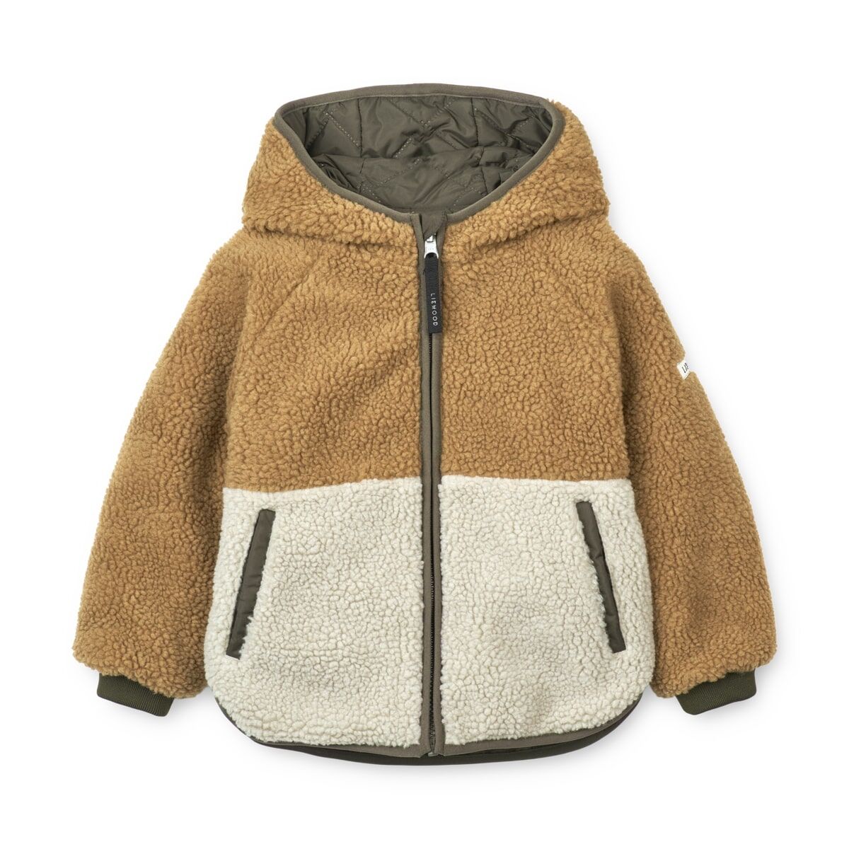 Liewood Jackson Thermo-Wendejacke für Kinder „Army brown mix“, Gr. 80 – Bild 3