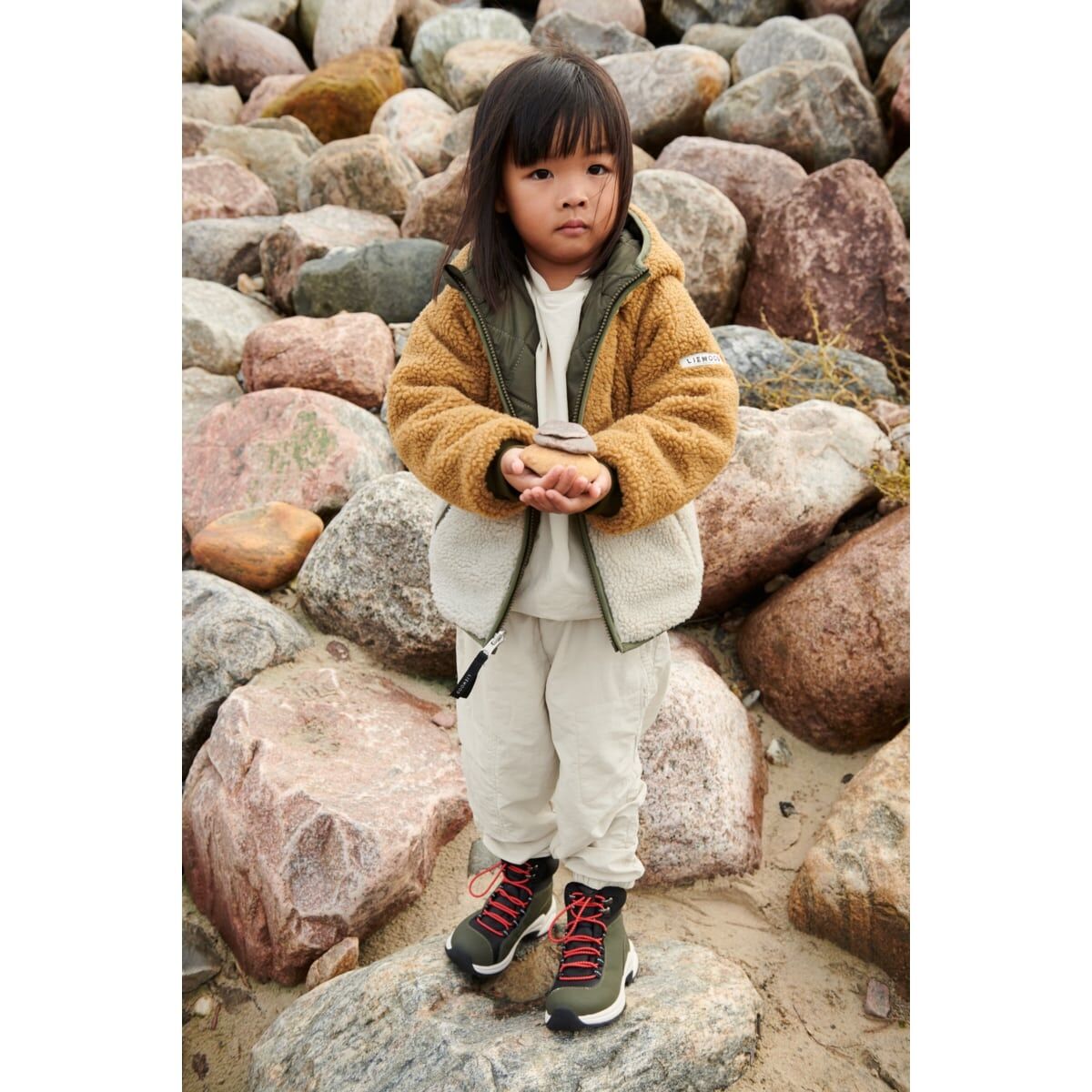 Liewood Jackson Thermo-Wendejacke für Kinder „Army brown mix“, Gr. 80 – Bild 4