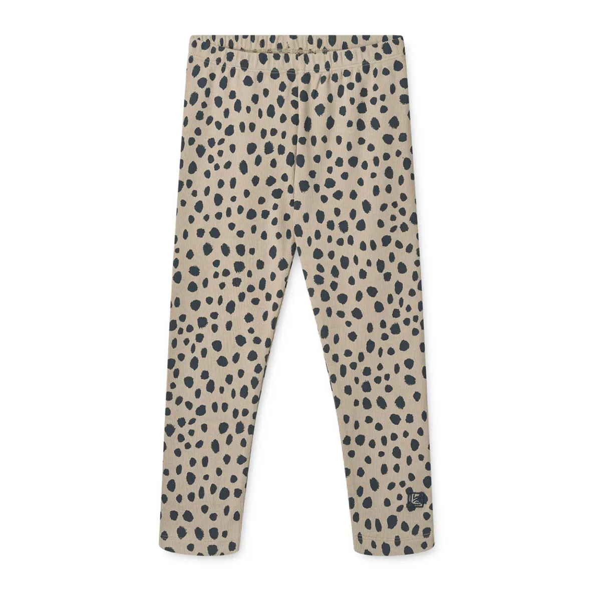 Liewood Rippstrick-Leggings Marien „Leo spots / Nebelgrau“